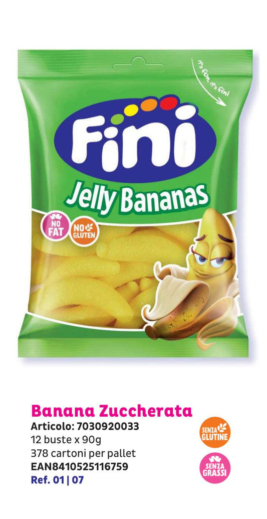 FINI GOMMOSI BANANAS GR 90 SENZA GLUTINE X 12 PEZZI