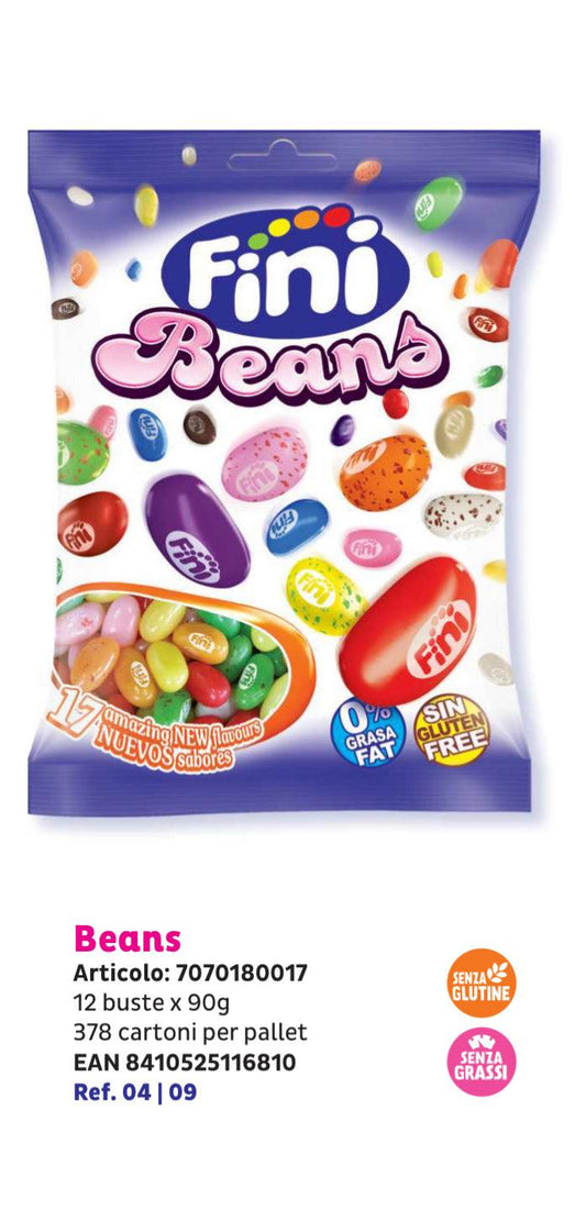 FINI CARAMELLE GOMMOSE JELLY BEANS 85GR X 12 PEZZI - SENZA GLUTINE