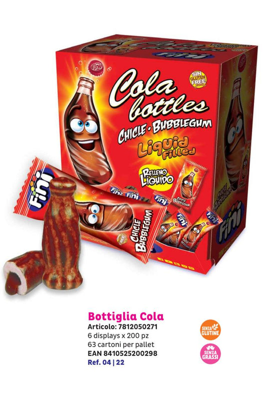 FINI GOMME BOTTIGLIE COCA-COLA 200 PEZZI - SENZA GLUTINE 06/26