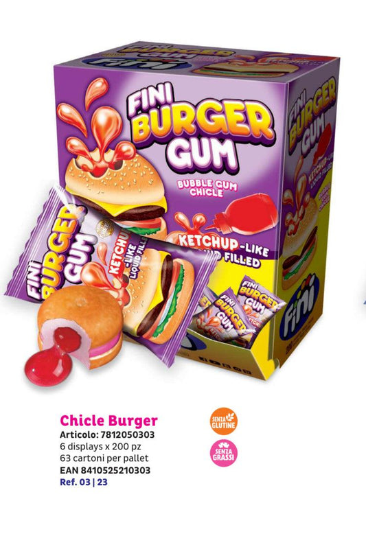 FINI BURGER GUM X200 PEZZI SCAD 09/26