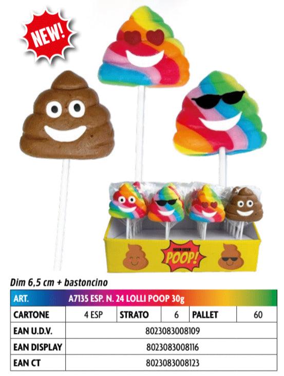 LECCA LECCA LOLLI POOP 30 GRAMMI X 24 PEZZI SCAD.04/27