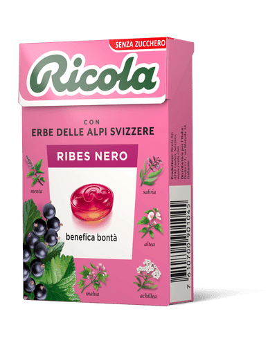 RICOLA IN ASTUCCIO RIBES NERO SENZA GLUTINE 20 PEZZI SCAD 12/27