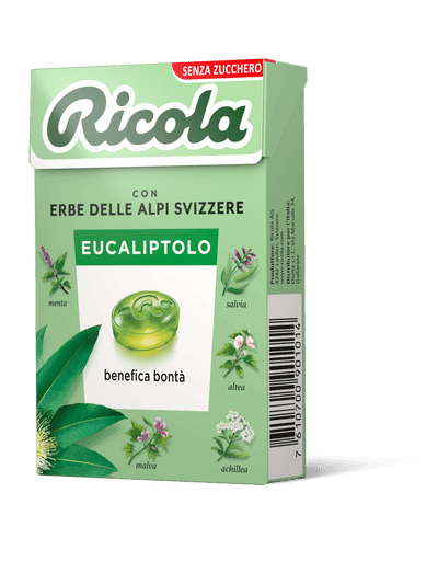 RICOLA ASTUCCIO EUCALIPTOLO SENZA GLUTINE 3 PEZZI SCAD 12/27