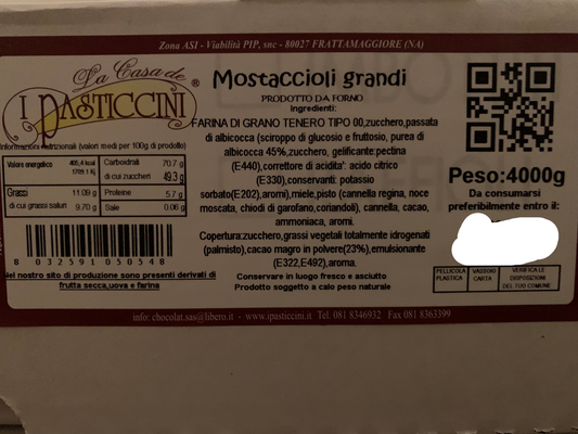 MOSTACCIOLI BIANCHI KG 4 PASTICCINI SCAD 02/2026