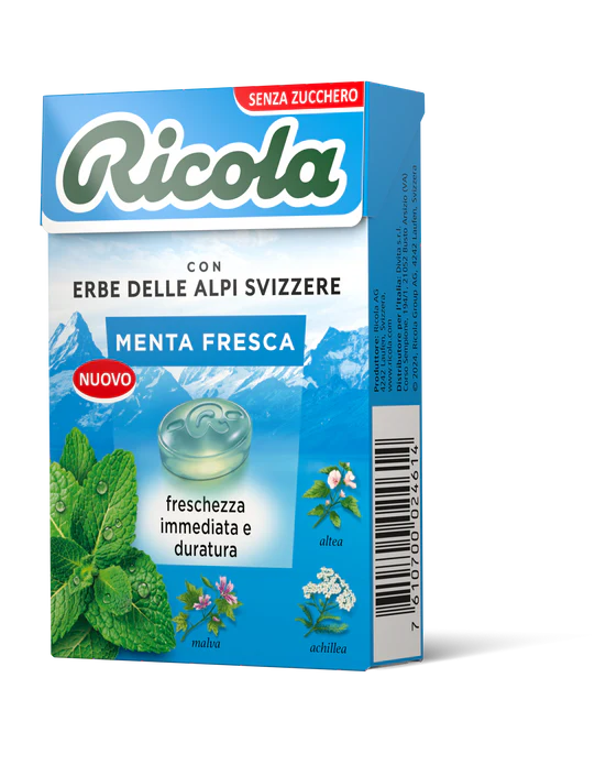 RICOLA MENTA FRESCA GRAMMI 50 X20 PEZZI SENZA ZUCCHERO