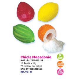 GOMME DA MASTICARE FRUTTA MACEDONIA KG 1 FINI SENZA GLUTINE SCAD.30/10/2026