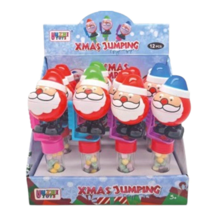 BABBO NATALE SALTELLANTE CON CARAMELLINE GRAMMI 5 X 12 PEZZI