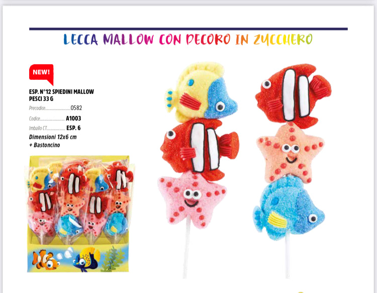 Spiedini di pesce marshmallow 12 x 33 g