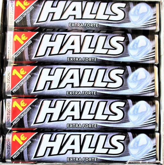 HALLS STICK CARAMELLE EXTRA FORTE SENZA ZUCCHERO 20 PEZZI NUOVO PREZZO 1,30€
