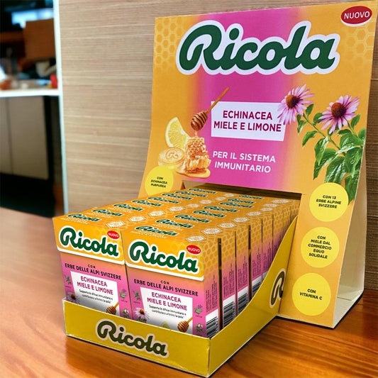 RICOLA MIELE E LIMONE ECHIMACEA GRAMMI 50 X20 PEZZI 06/26