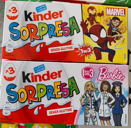 KINDER SORPRESA 5X 3 PEZZI SCADENZA 25/08/25 TOTALE 15 OVETTI
