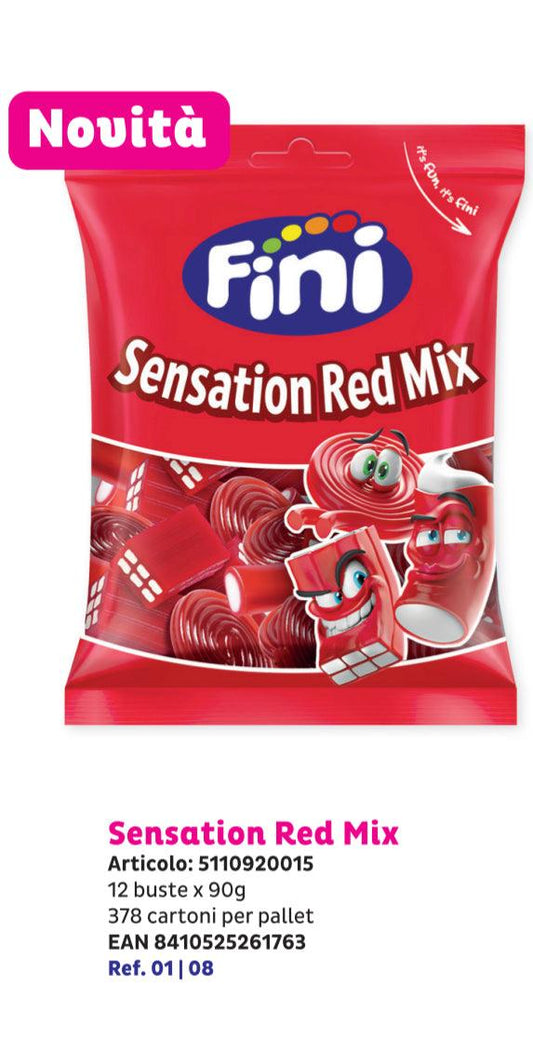 FINI SENSATION RED MIX  GRAMMI 90 X12 PEZZI SENZA GLUTINE SCAD.30/05/2026