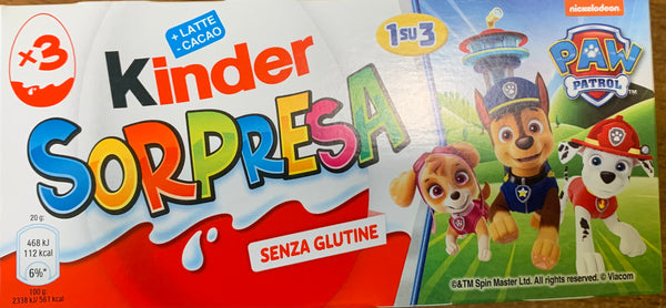 KINDER SORPRESA T3 PAW PATROLL SCAD.17/05/2025