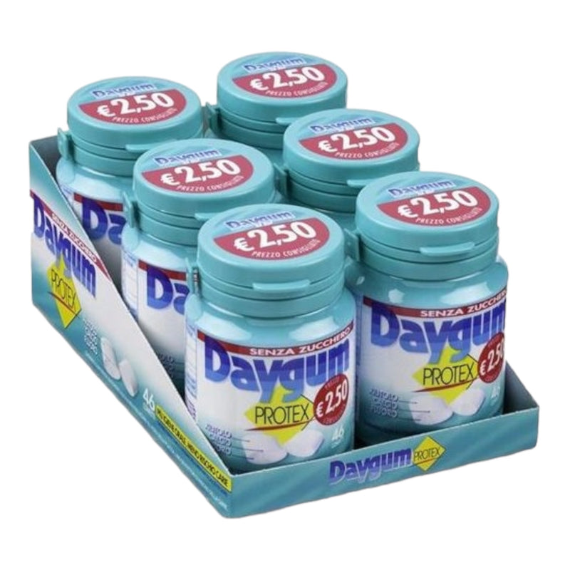 DAY GUM PROTEX BARATTOLO DA 46 GOMME X 6 PEZZI