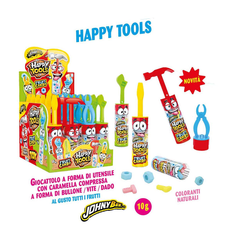 HAPPY TOOLS UTENSILI CON CARAMELLE COMPRESSE GRAMMI X24 PEZZI JOHNYBEE