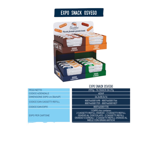 OSVEGO BISCOTTI MISTI EXPO MISTO GRAMMI 27 X 96 PEZZI SCAD 03/2026