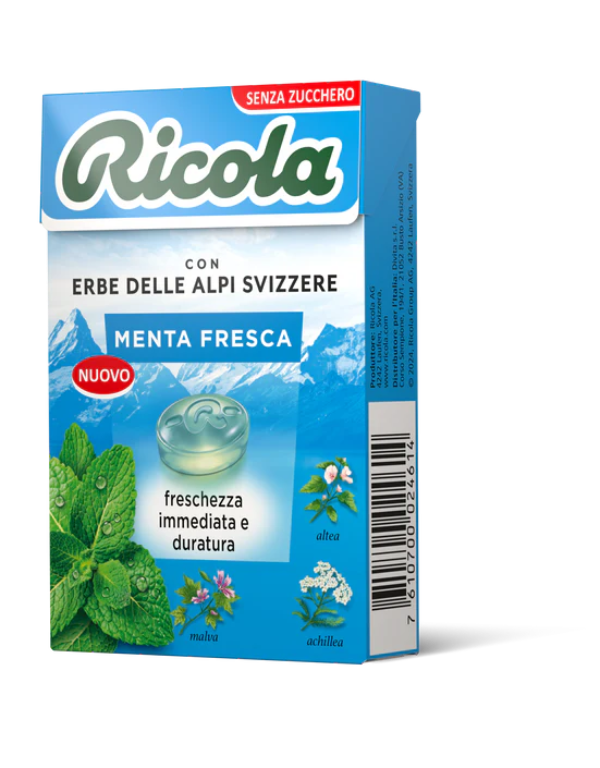 RICOLA MENTA FRESCA GRAMMI 50 X20 PEZZI SENZA ZUCCHERO SCAD 12/26