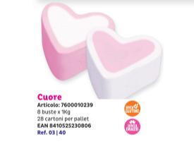 CARAMELLE MARSHMALLOW CUORE FINI KG 1 SENZA GLUTINE SCAD.30/03/2026