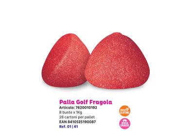 CARAMELLE MARSHMALLOW PALLA ROSSA FRAGOLA KG 1 FINI SENZA GLUTINE SCAD 12/25