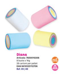 CARAMELLE MARSHMALLOW DIANA MULTICOLORE KG 1 FINI SENZA GLUTINE SC 09/04/2026