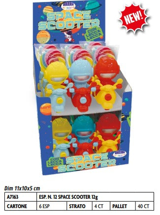 SPACE SCOOTER CON LECCA LECCA 12 GRAMMI X 12 PEZZI