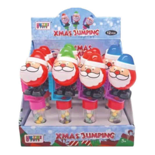 BABBO NATALE SALTELLANTE CON CARAMELLINE GRAMMI 5 X 12 PEZZI