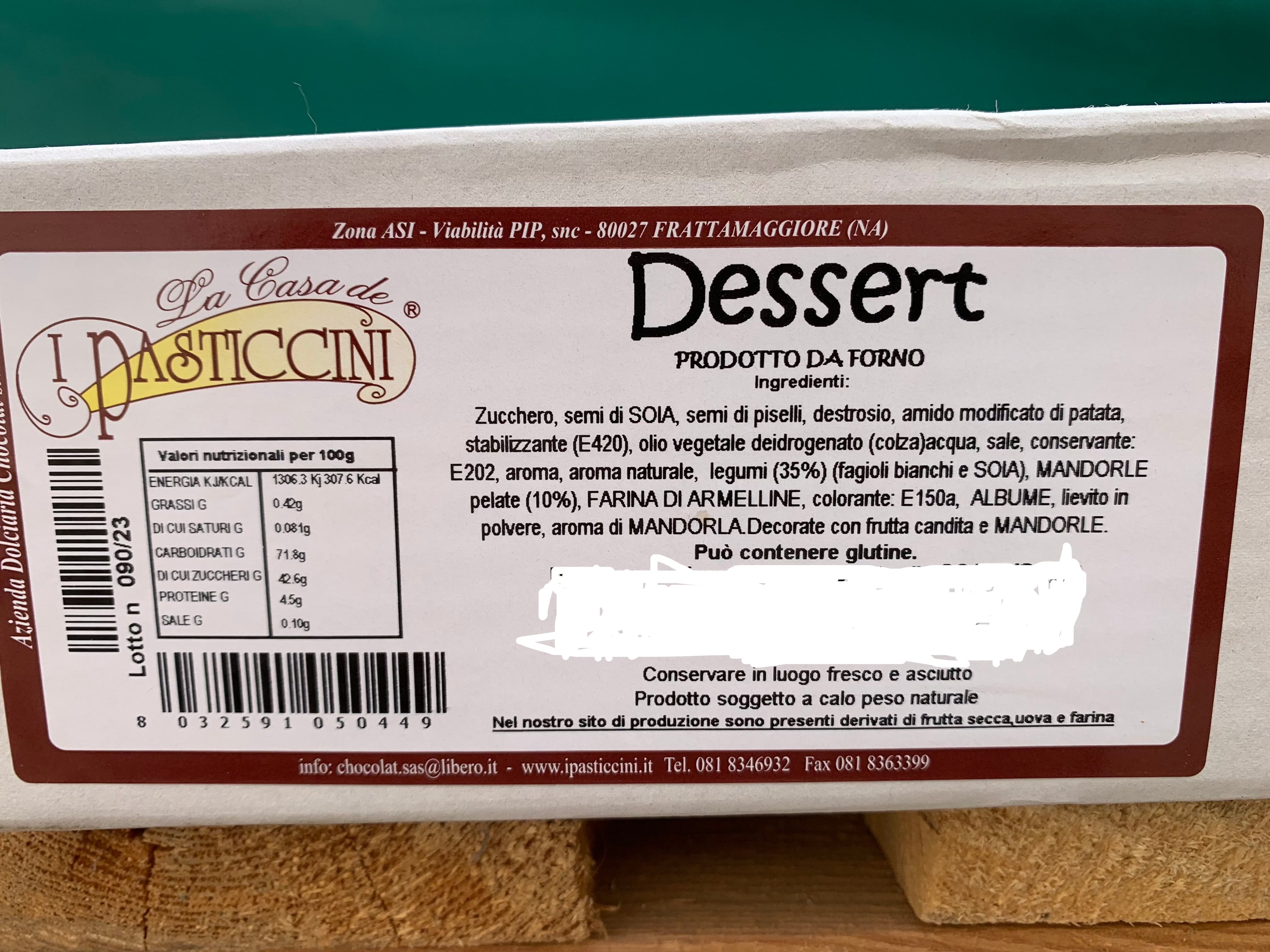 PASTA  ALLA MANDORLA 2 KG - PASTICCINI SCADENZA 14/10/25