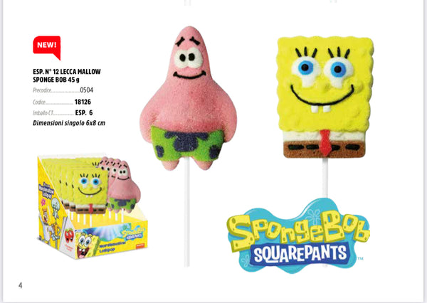 LECCA LECCA SPONGEBOB MALLOW GR45 X12 PEZZI