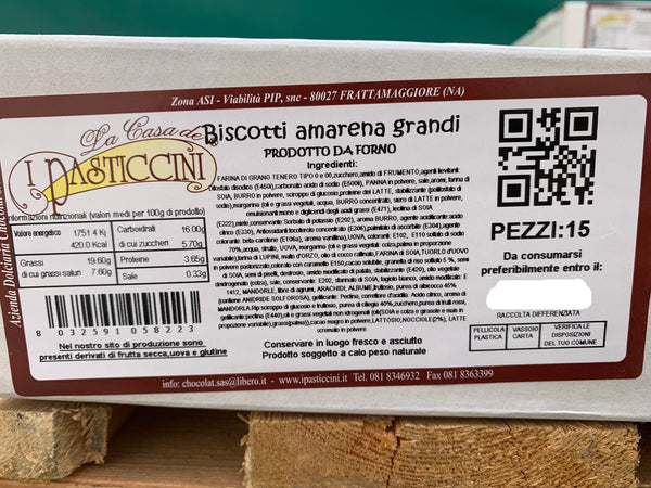 BISCOTTO ALL'AMARENA GRANDE 15 PEZZI - PASTICCINI 11/02/25