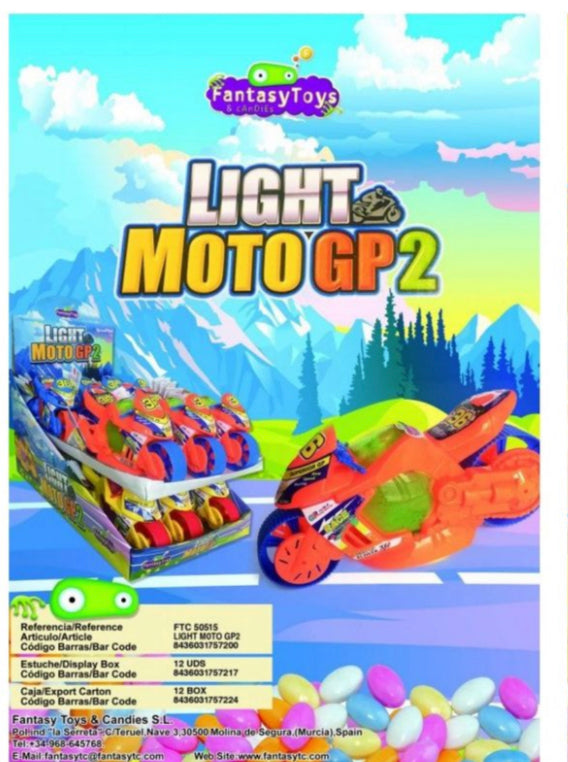 MOTO LUMINOSA FANTASY TOYS LIGHT MOTO GP2 X12 PEZZI SCAD 01/26