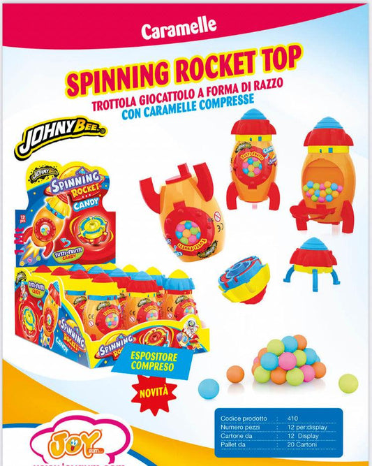 SPINNING ROCKET TOP X 12 PEZZI JOHNY BEE
