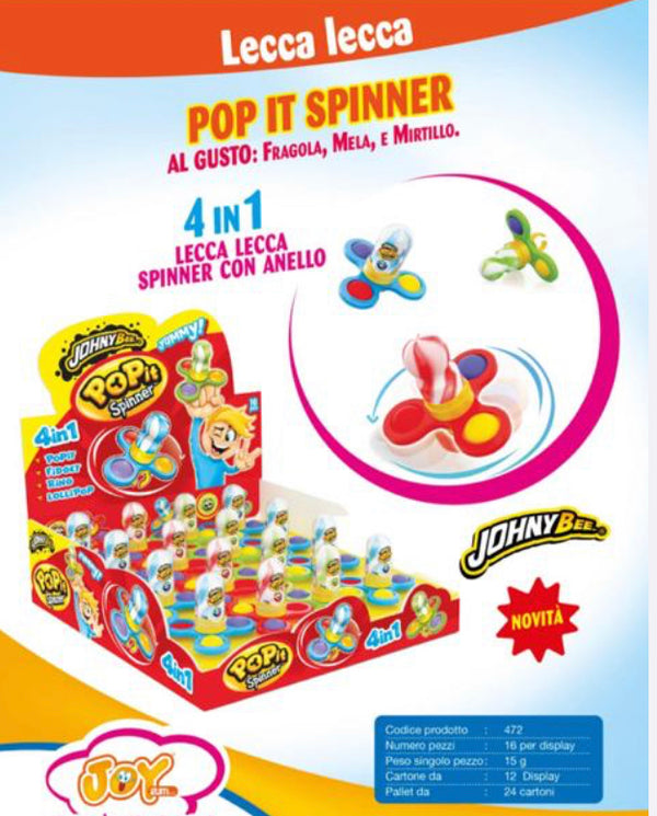 POP IT SPINNER LECCA LECCA GR 15 X 16 PEZZI JOHNYBEE